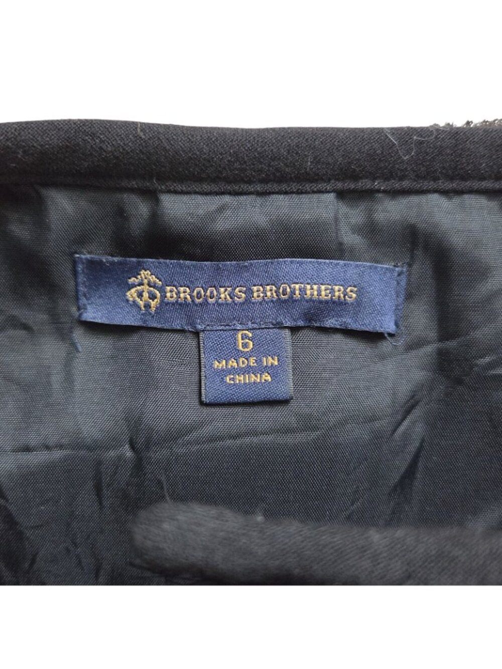 Brooks Brothers Classic Pleated Black Wool Sleeveless Sheath Dress Womens 6 - Picture 4 of 6